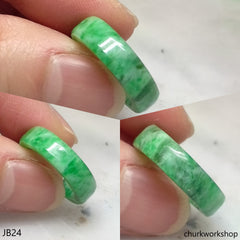 Green jade band, unisex jade band