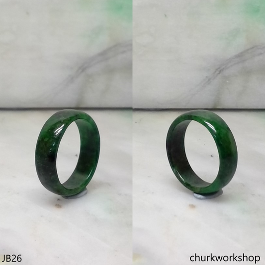 Deep green jade unisex jade band