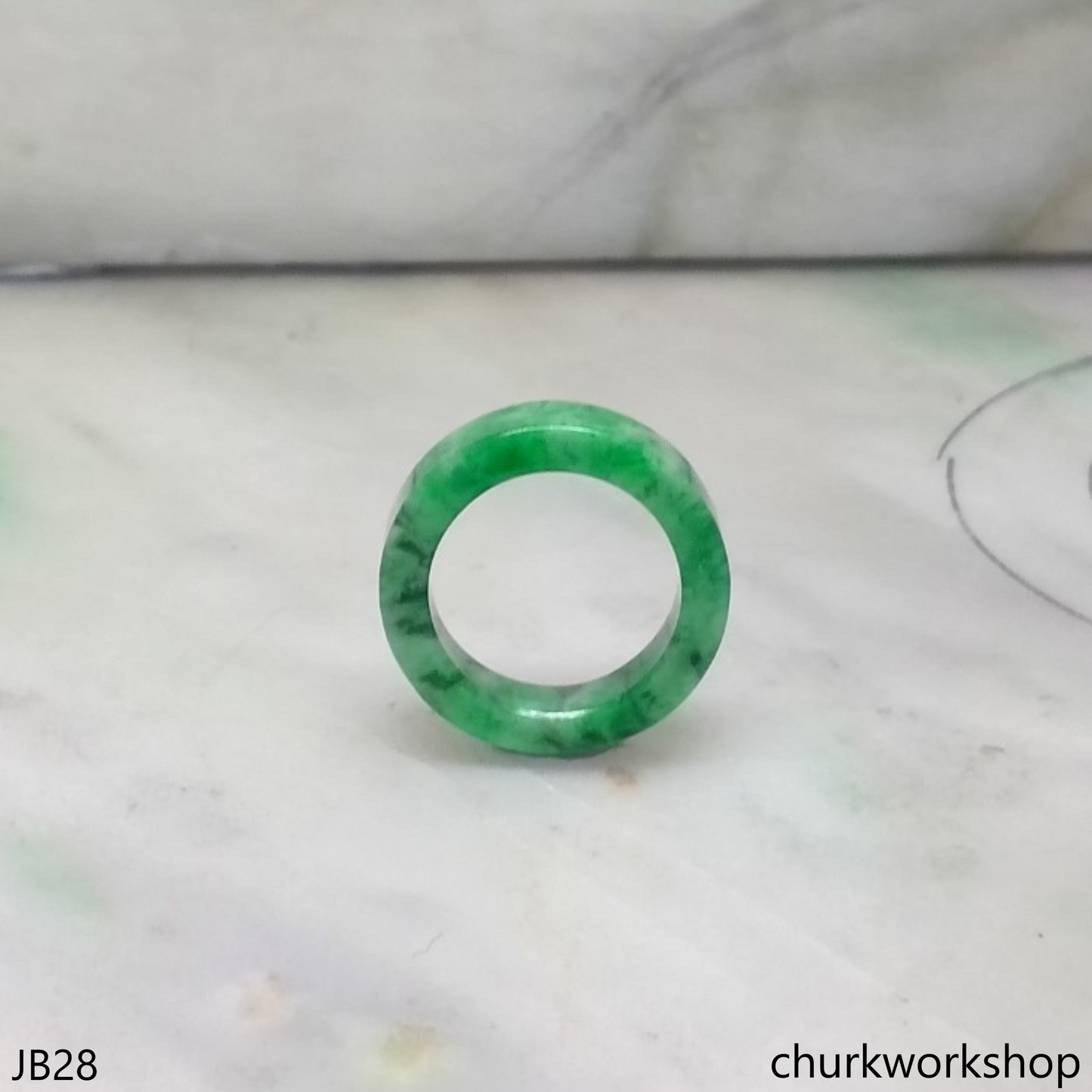 Green jade unisex jade band