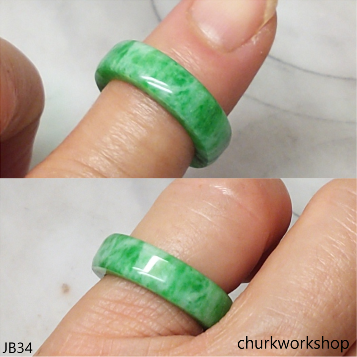 Green jade unisex jade band