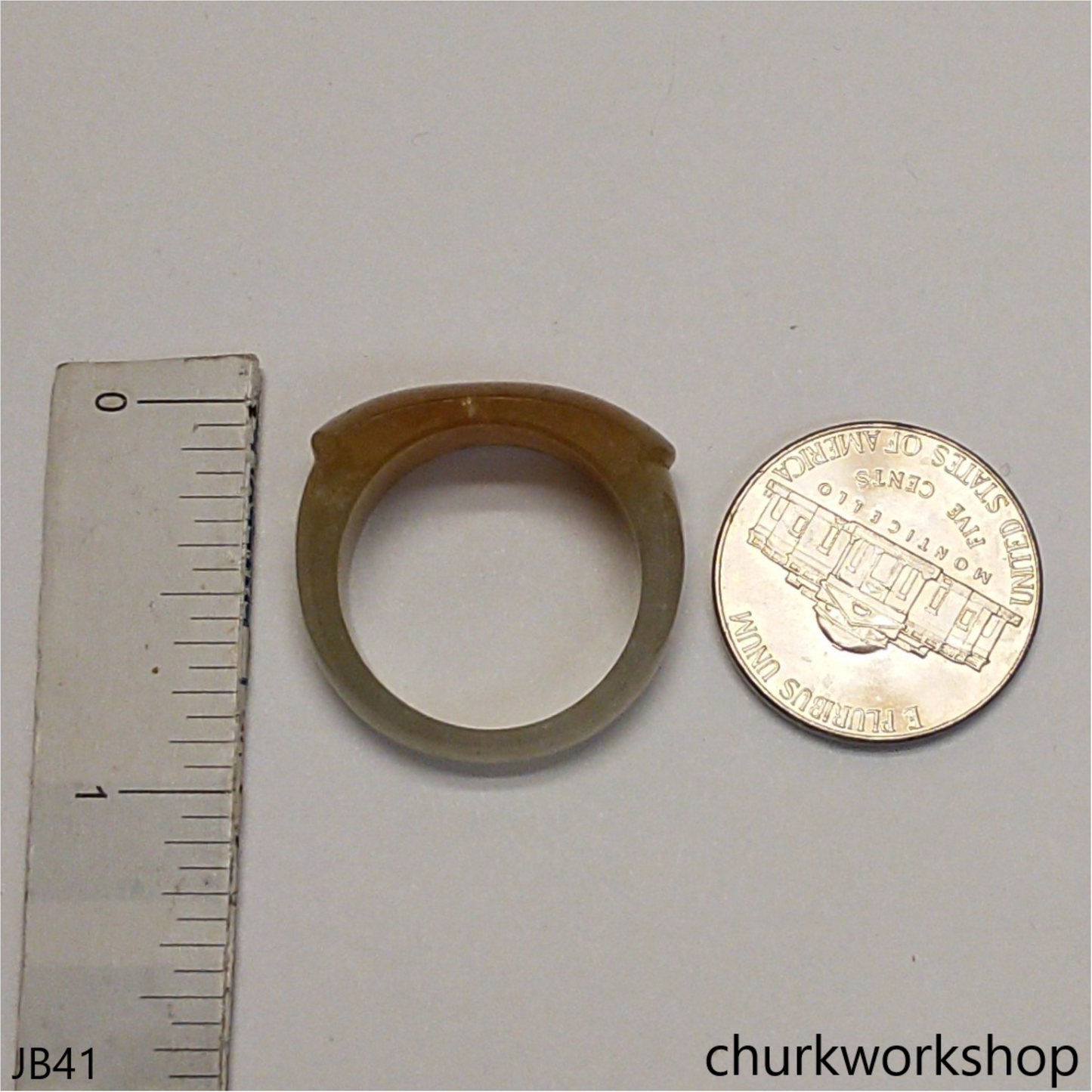 Brownish jade saddle band