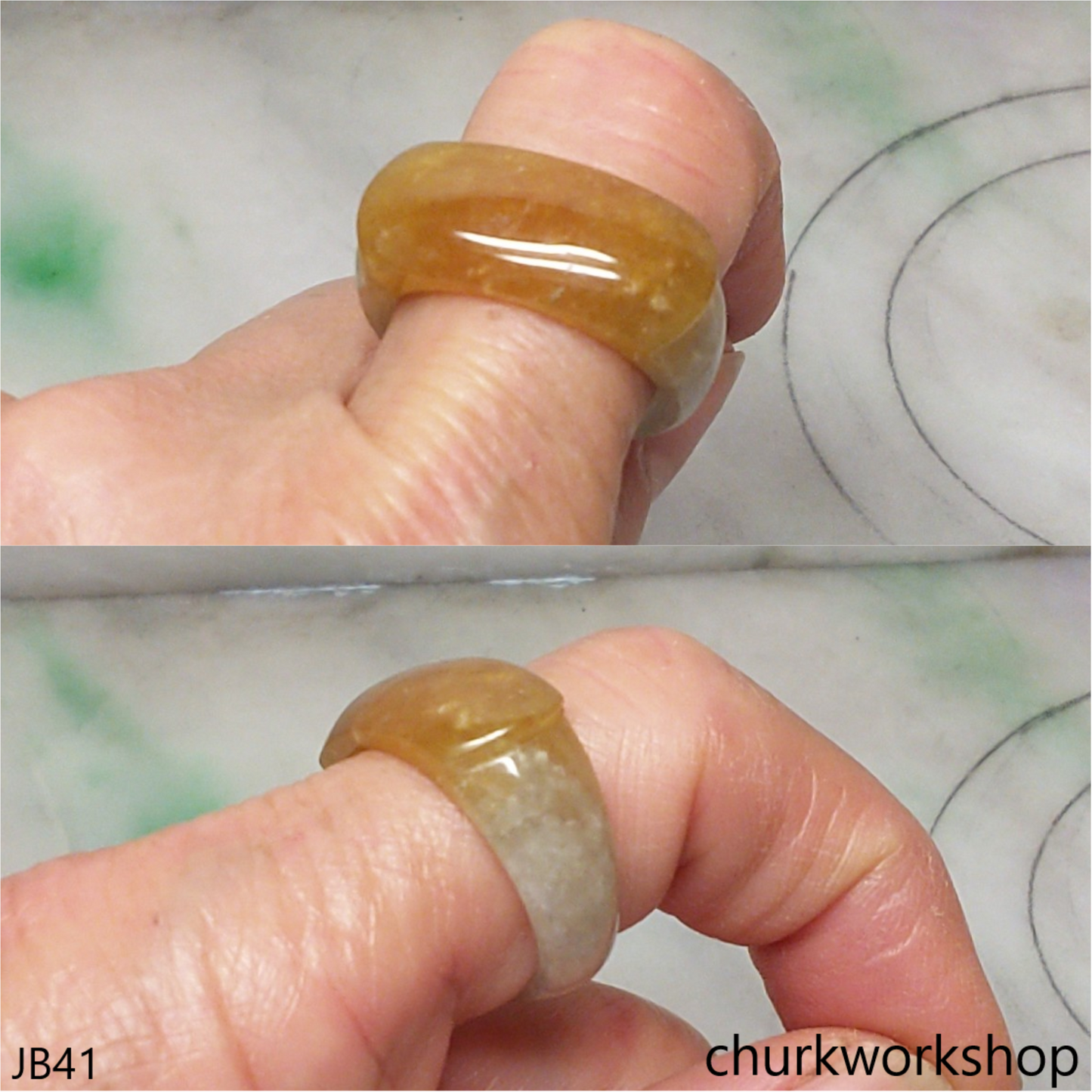 Brownish jade saddle band