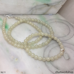 Jade beads necklace and bracelet set