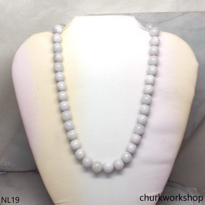 Pale lavender jade beads necklace