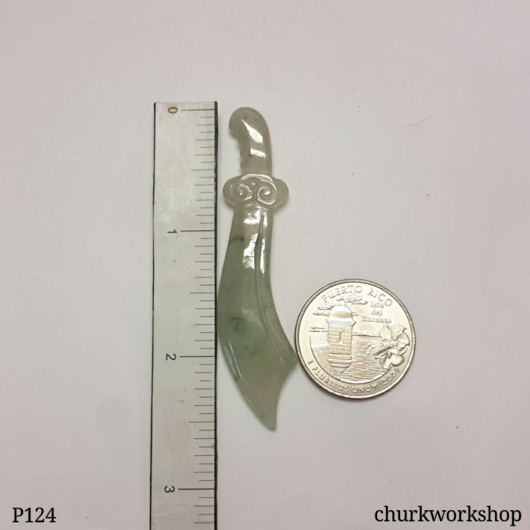 Jade sword pendant