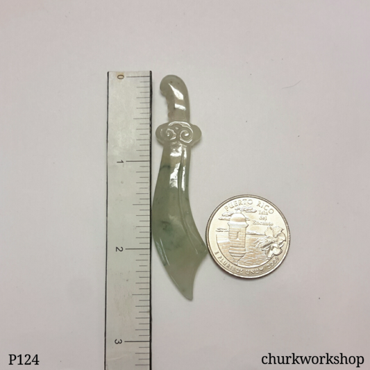 Jade sword pendant