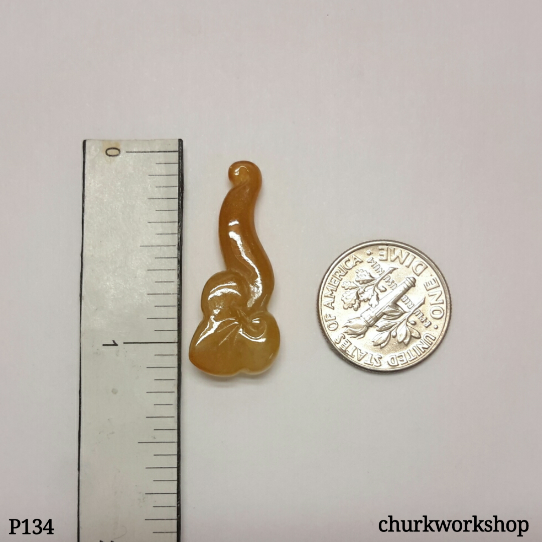 Red jade pendant, red jade Ruyi pendant (如意)