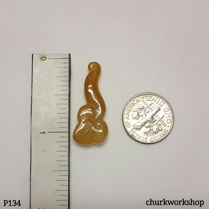 Red jade pendant, red jade Ruyi pendant (如意)