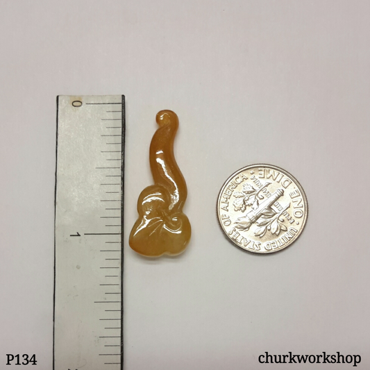 Red jade pendant, red jade Ruyi pendant (如意)