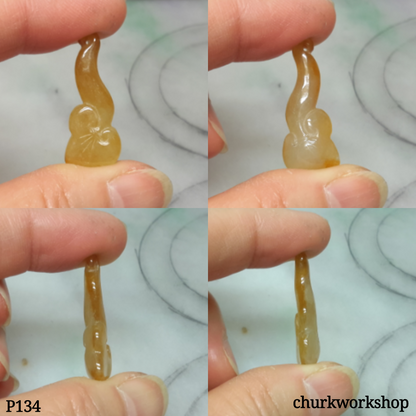 Red jade pendant, red jade Ruyi pendant (如意)