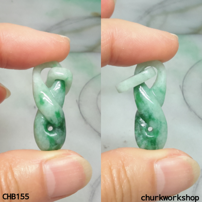 Jade pendant with bail connected