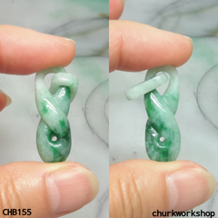 Jade pendant with bail connected