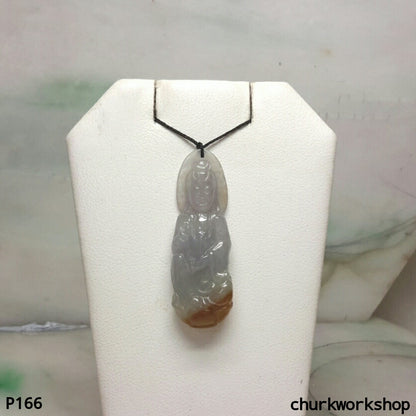 Grayish lavender jade lady Buddha