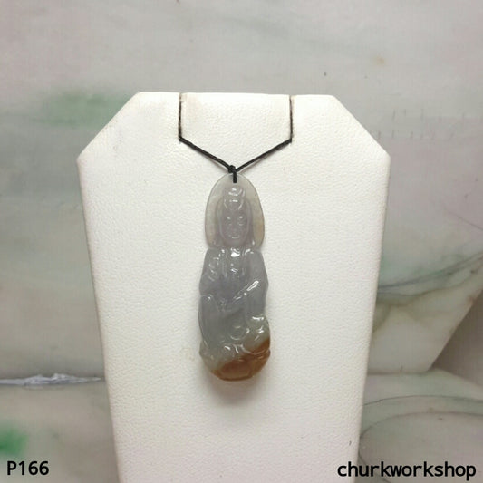 Grayish lavender jade lady Buddha