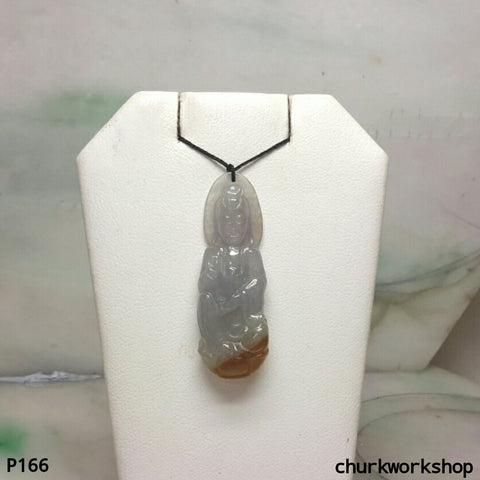 Grayish lavender jade lady Buddha