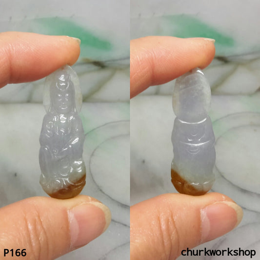 Grayish lavender jade lady Buddha
