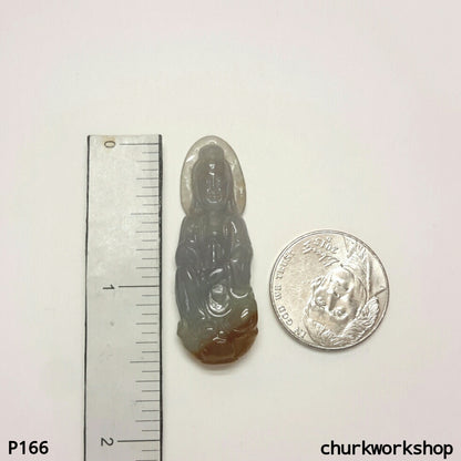 Grayish lavender jade lady Buddha
