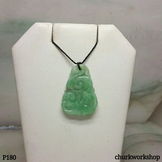Light green jade carved pendant