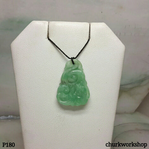 Light green jade carved pendant