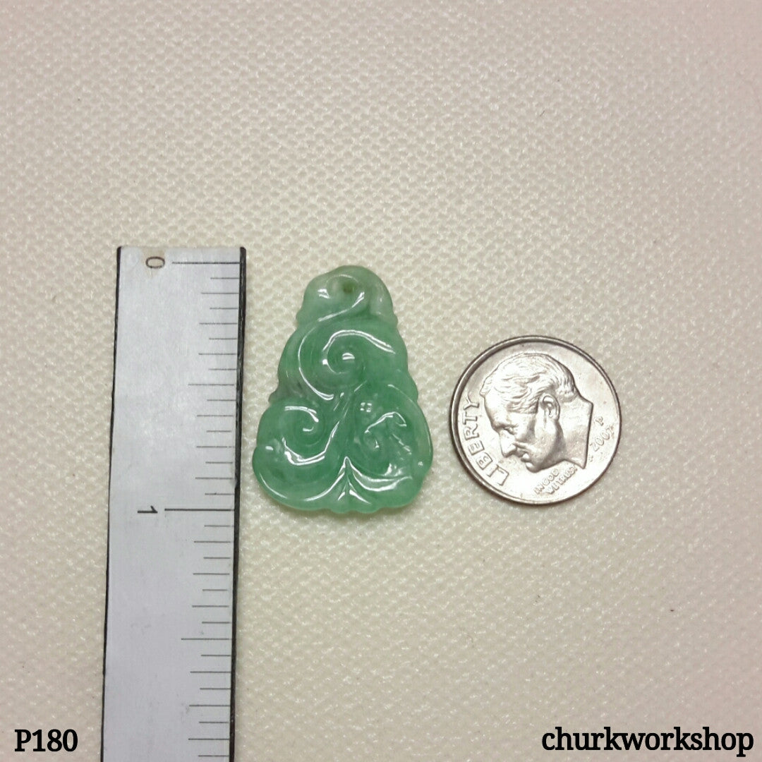 Light green jade carved pendant