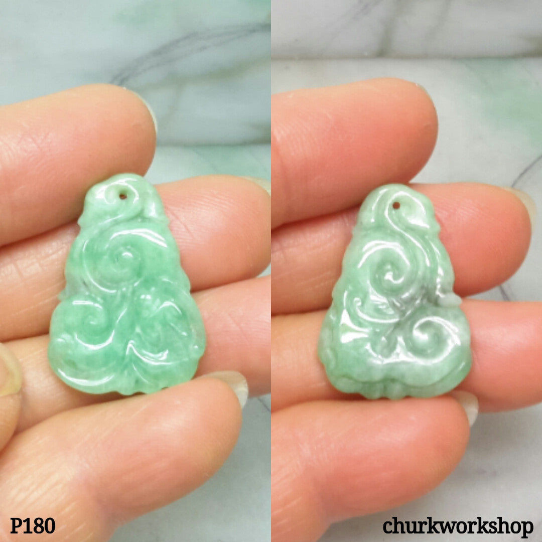 Light green jade carved pendant