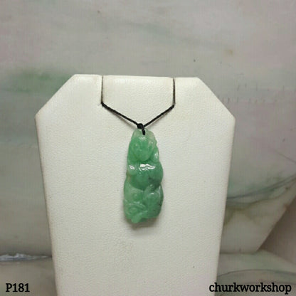 Light green jade carved pendant