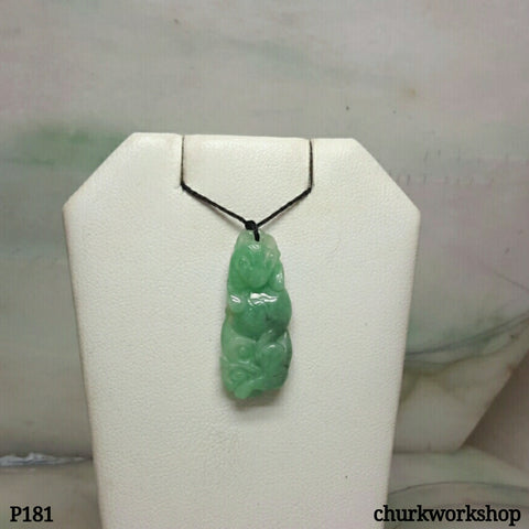 Light green jade carved pendant