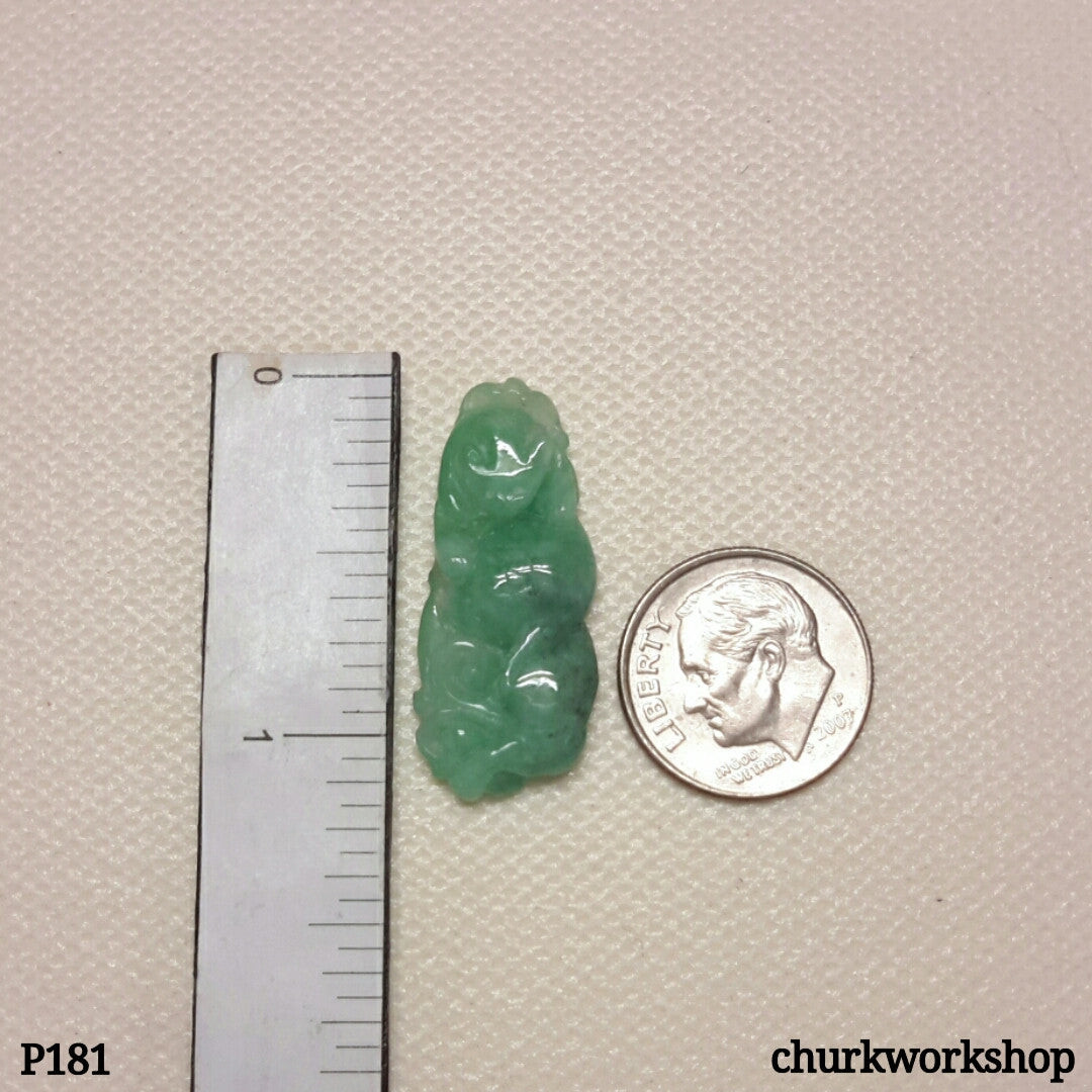 Light green jade carved pendant