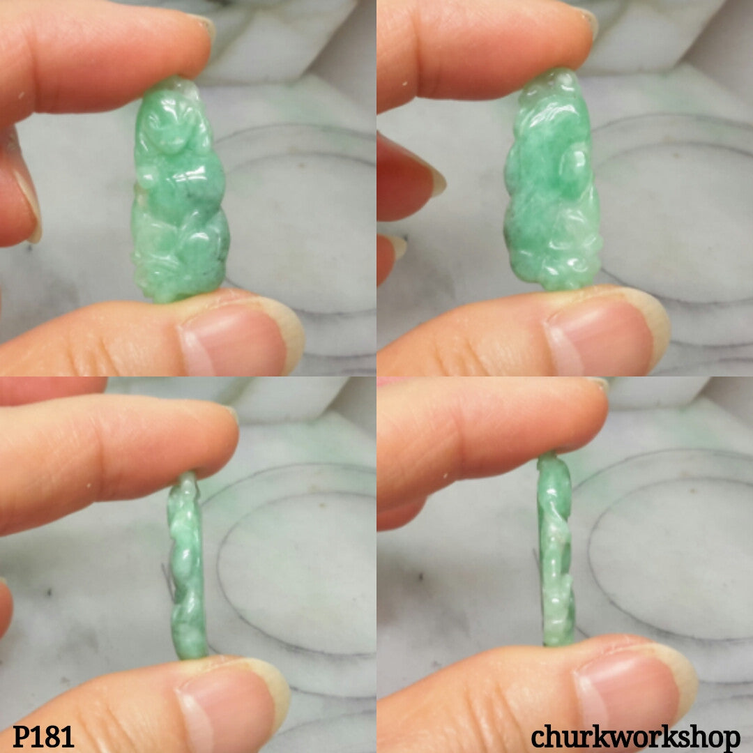Light green jade carved pendant