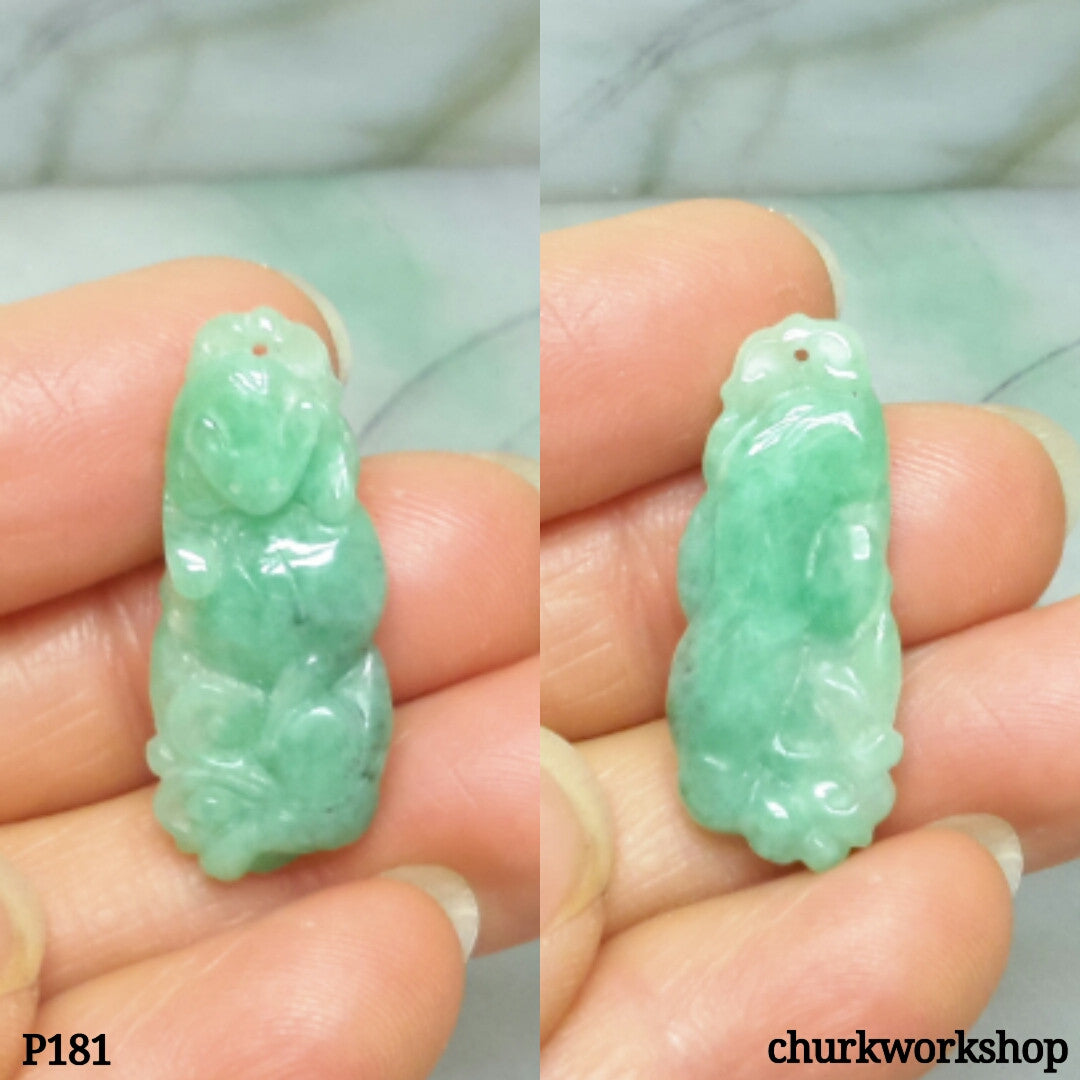 Light green jade carved pendant