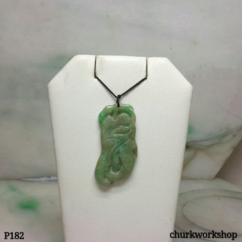 Light green jade carved pendant