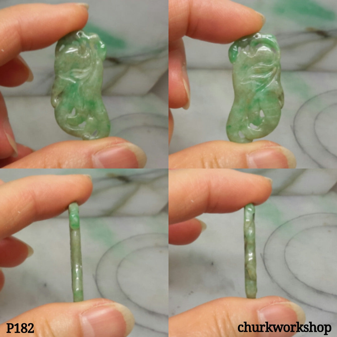 Light green jade carved pendant