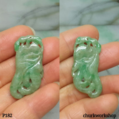 Light green jade carved pendant