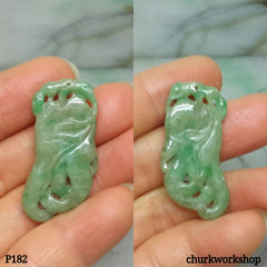 Light green jade carved pendant