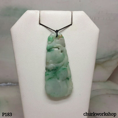 Light green jade carved pendant