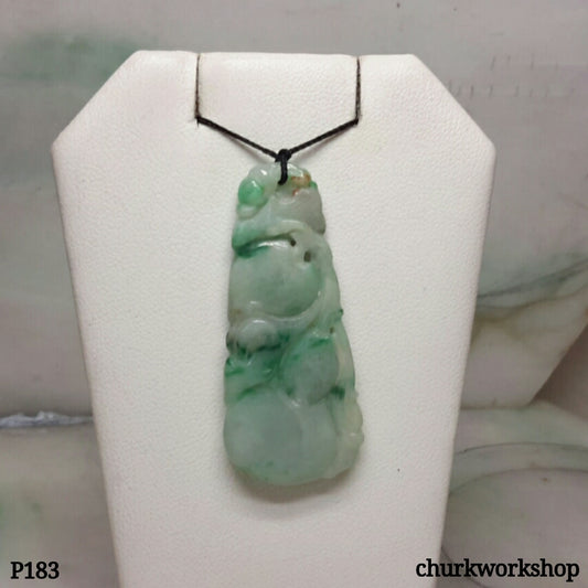 Light green jade carved pendant