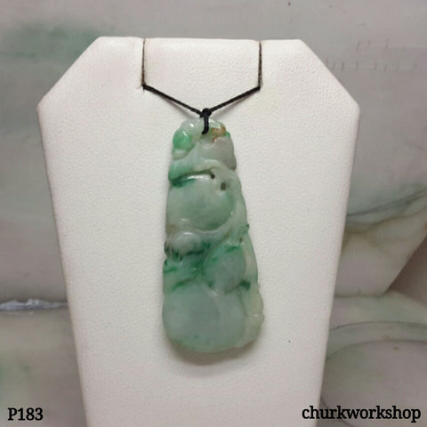 Light green jade carved pendant