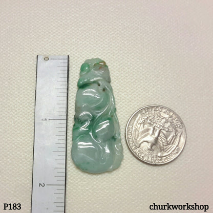 Light green jade carved pendant