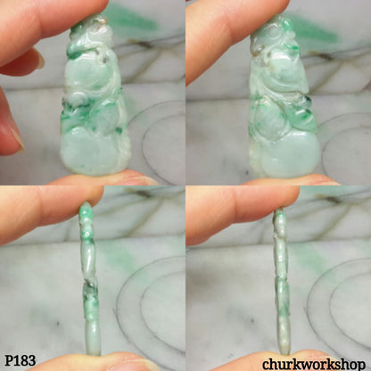 Light green jade carved pendant