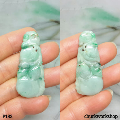 Light green jade carved pendant