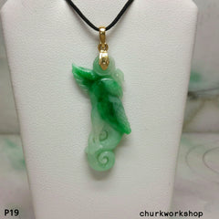 Reserved for someone special Green jade bird pendant