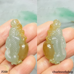 Yellow jade Dragon pendant