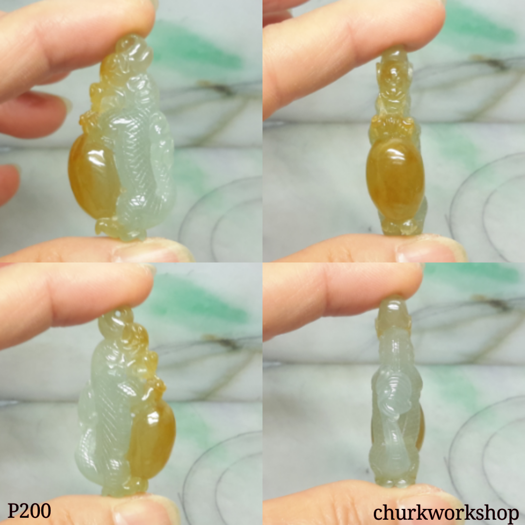 Yellow jade Dragon pendant