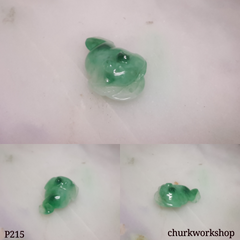 Jade lucky frog pendant