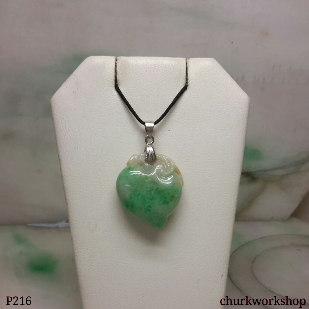Jade peach pendant