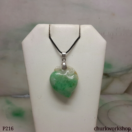 Jade peach pendant