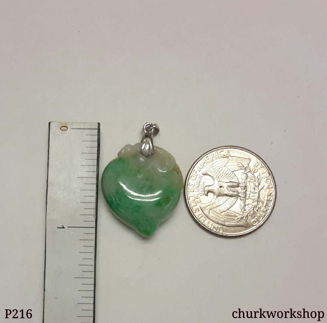 Jade peach pendant