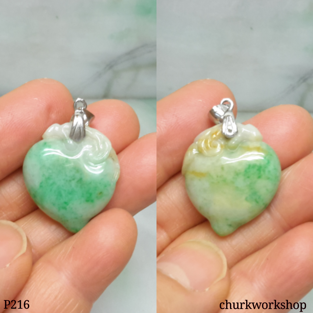Jade peach pendant