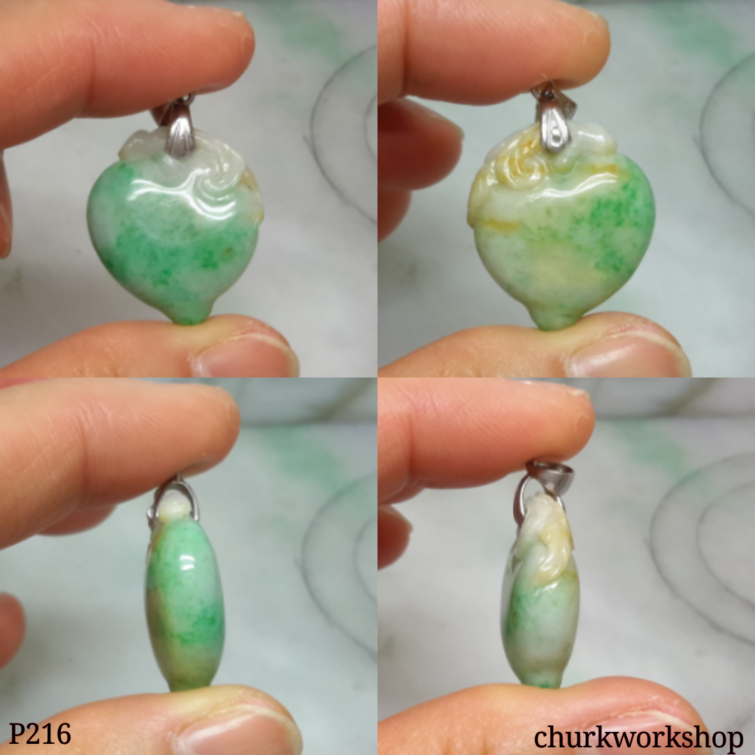 Jade peach pendant