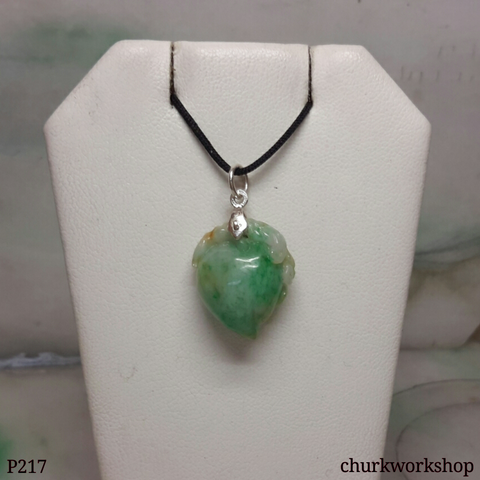 Small jade peach pendant